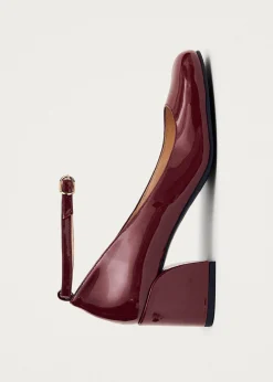 Antoine Onix Burgundy Leather Pumps|ALOHAS Clearance