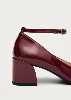 Antoine Onix Burgundy Leather Pumps|ALOHAS Clearance