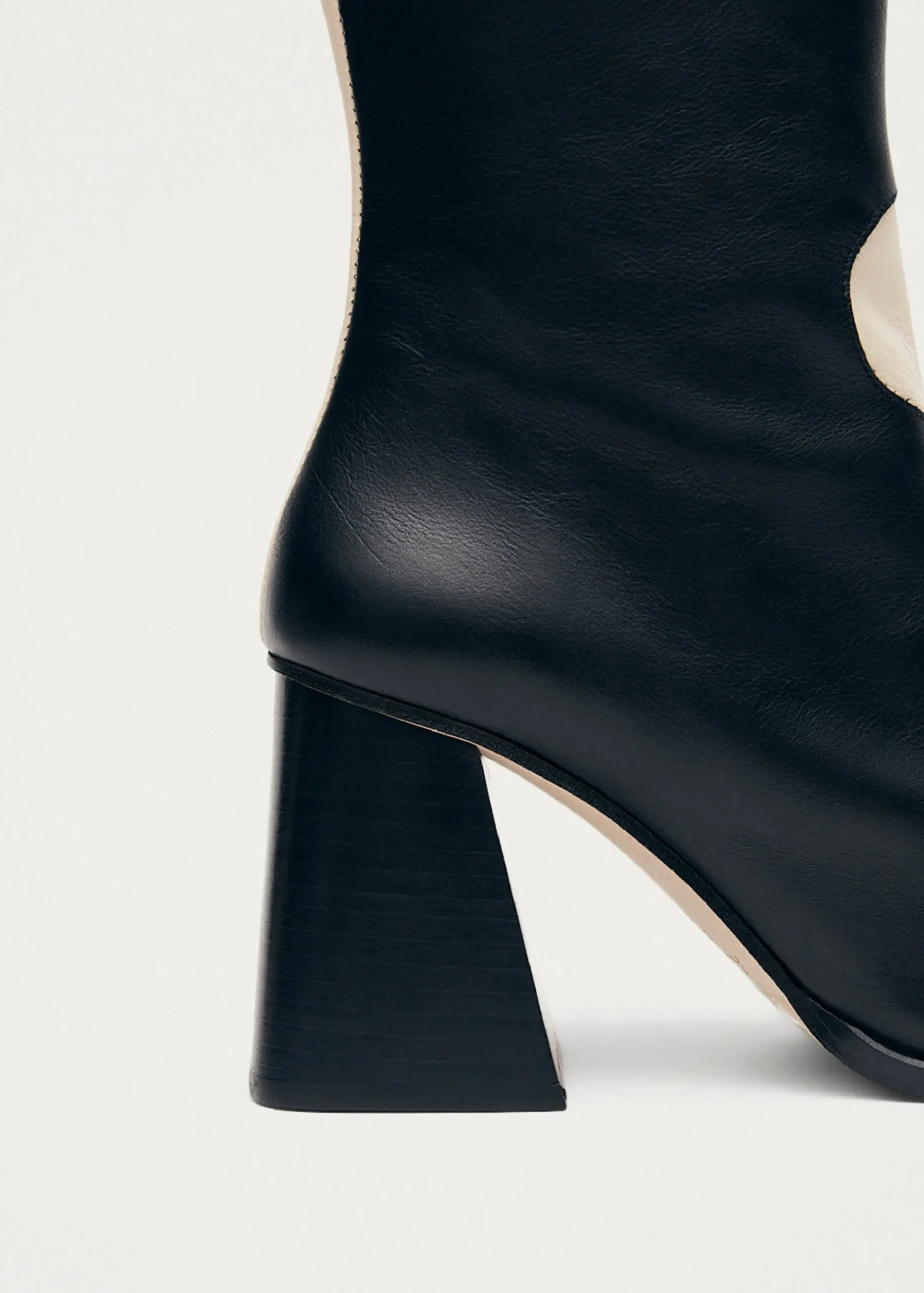 Blair Bicolor Black Cream Ankle Boots|ALOHAS Clearance