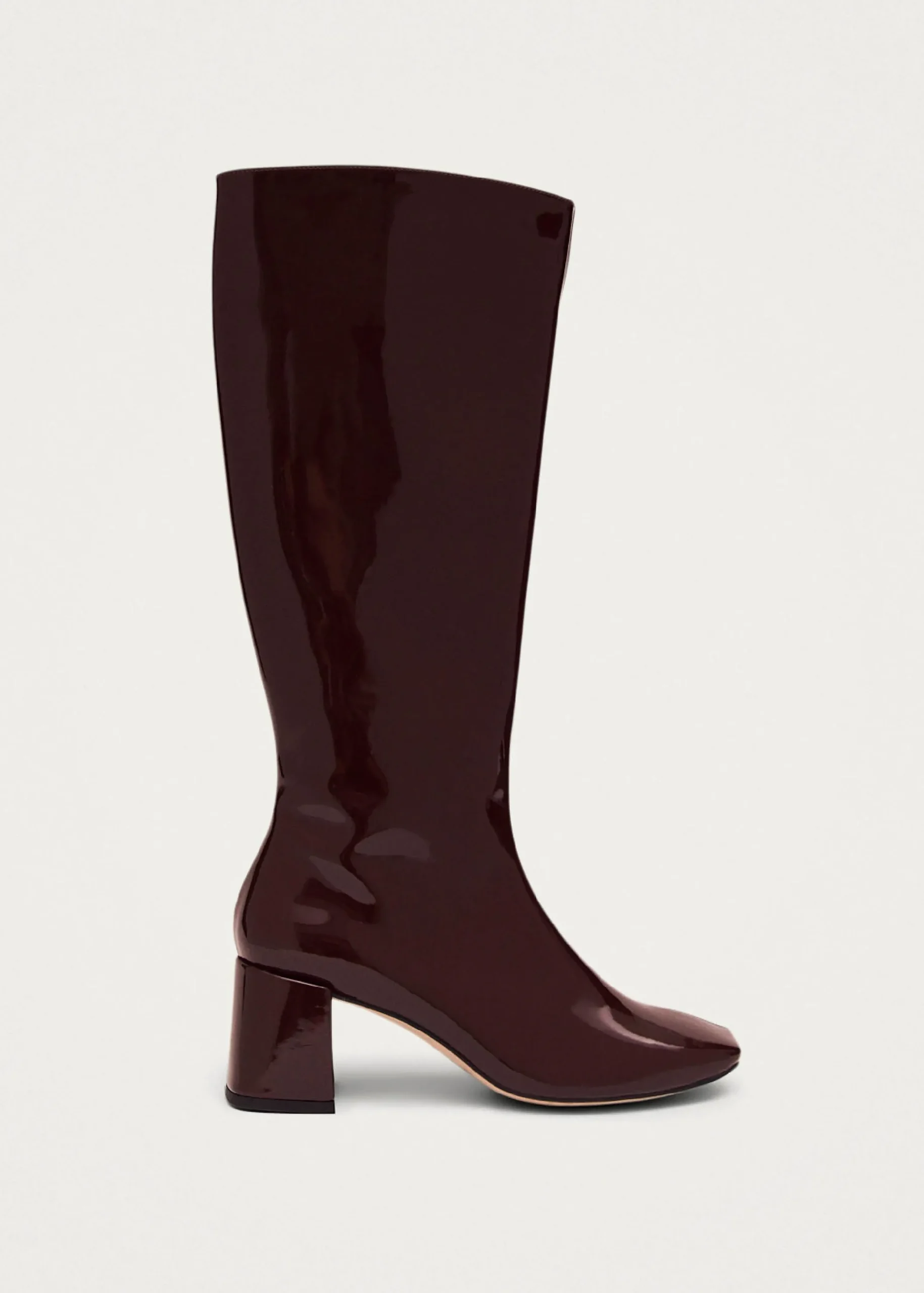 Chalk Onix Burgundy Vegan Leather Boots|ALOHAS Fashion