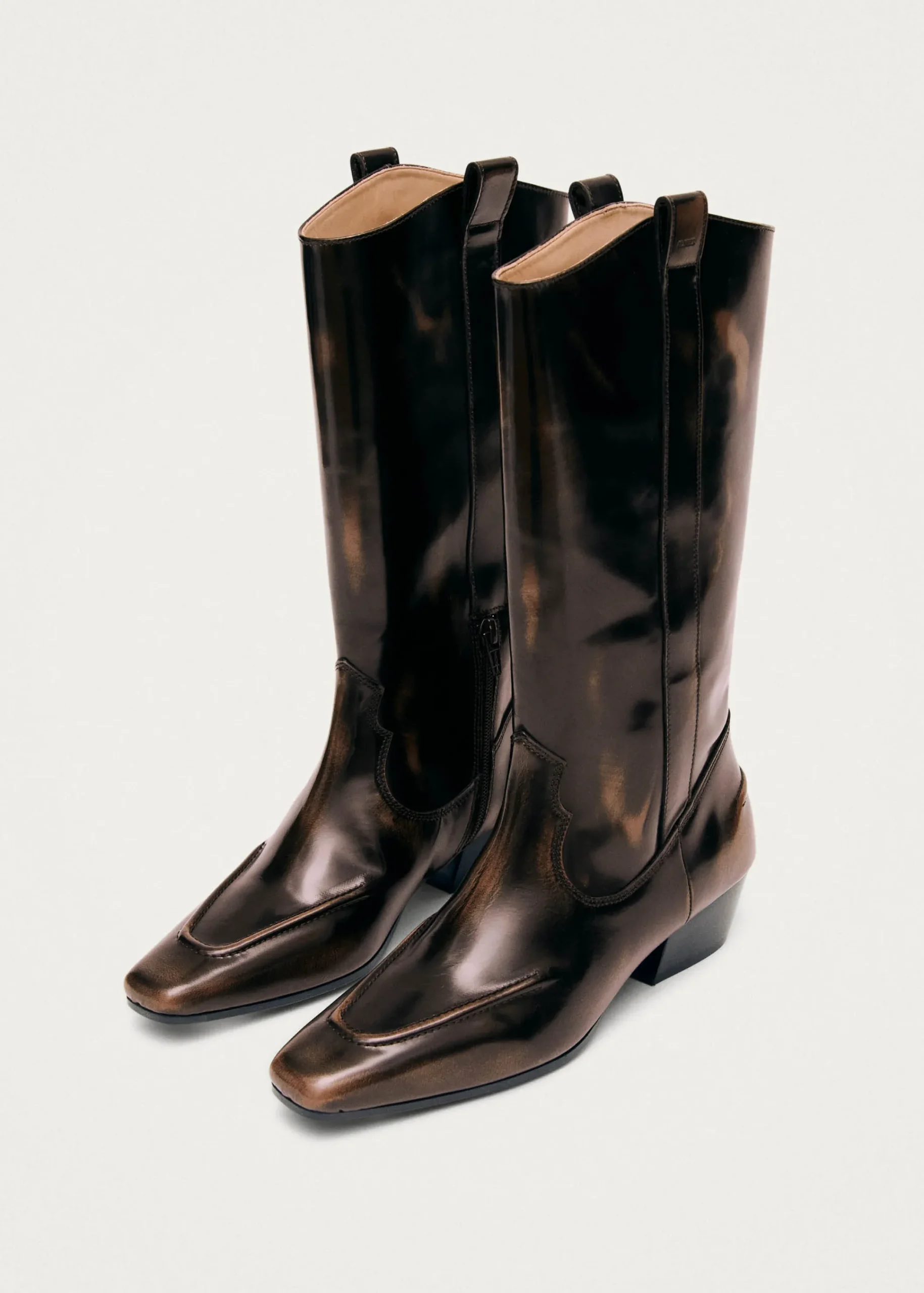 Chase Brushed Brown Leather Boots|ALOHAS Discount
