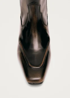 Chase Brushed Brown Leather Boots|ALOHAS Discount