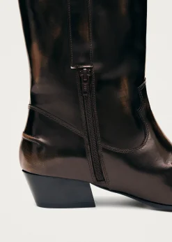 Chase Brushed Brown Leather Boots|ALOHAS Discount