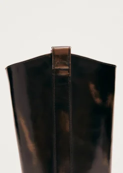 Chase Brushed Brown Leather Boots|ALOHAS Discount