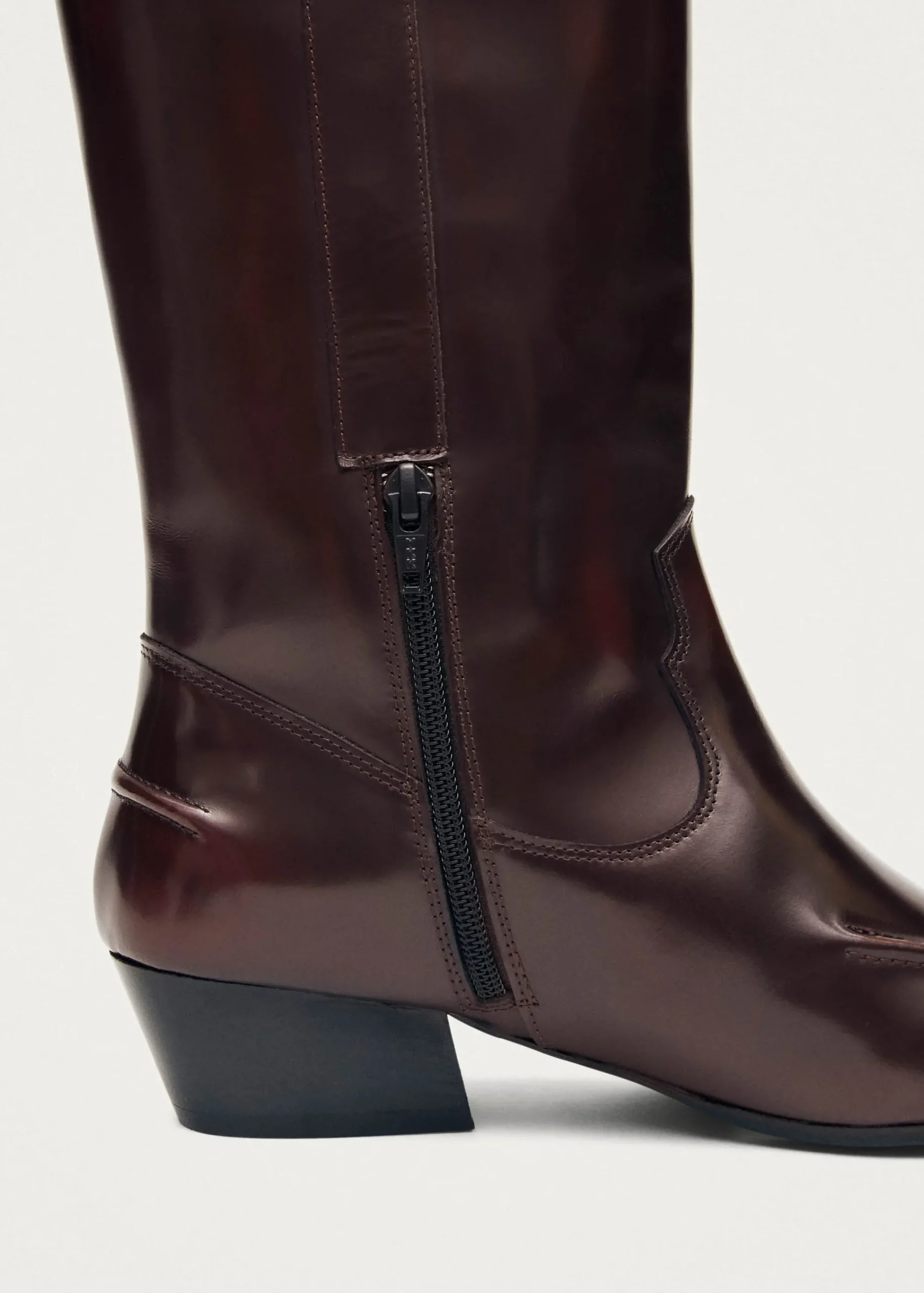 Chase Brushed Burgundy Leather Boots|ALOHAS Hot