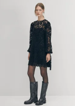 Dablon Lace Black Dress|ALOHAS Discount