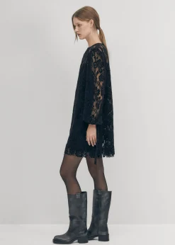 Dablon Lace Black Dress|ALOHAS Discount