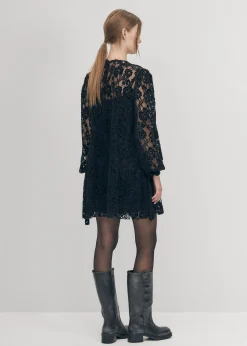 Dablon Lace Black Dress|ALOHAS Discount