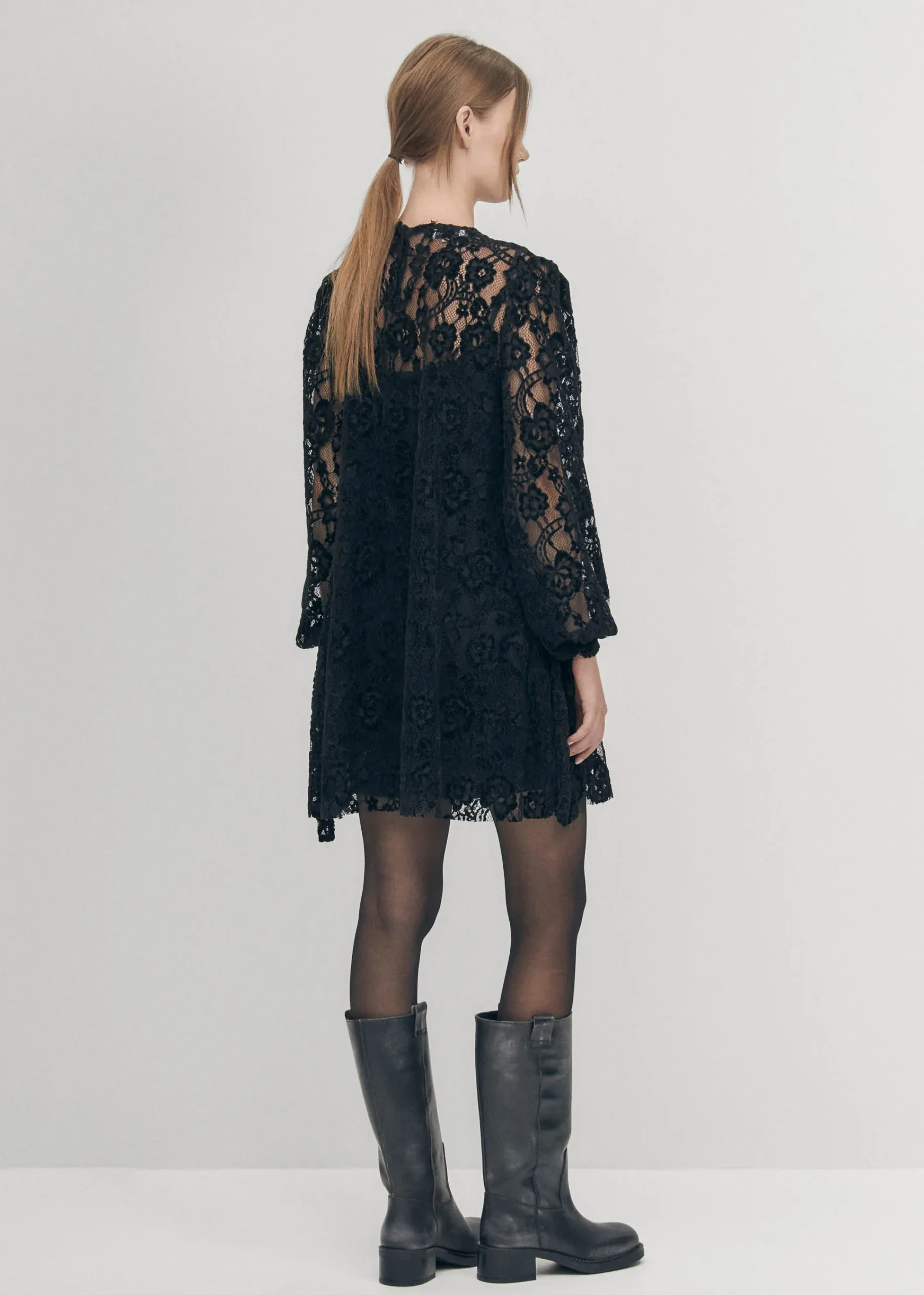 Dablon Lace Black Dress|ALOHAS Discount