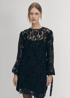 Dablon Lace Black Dress|ALOHAS Discount