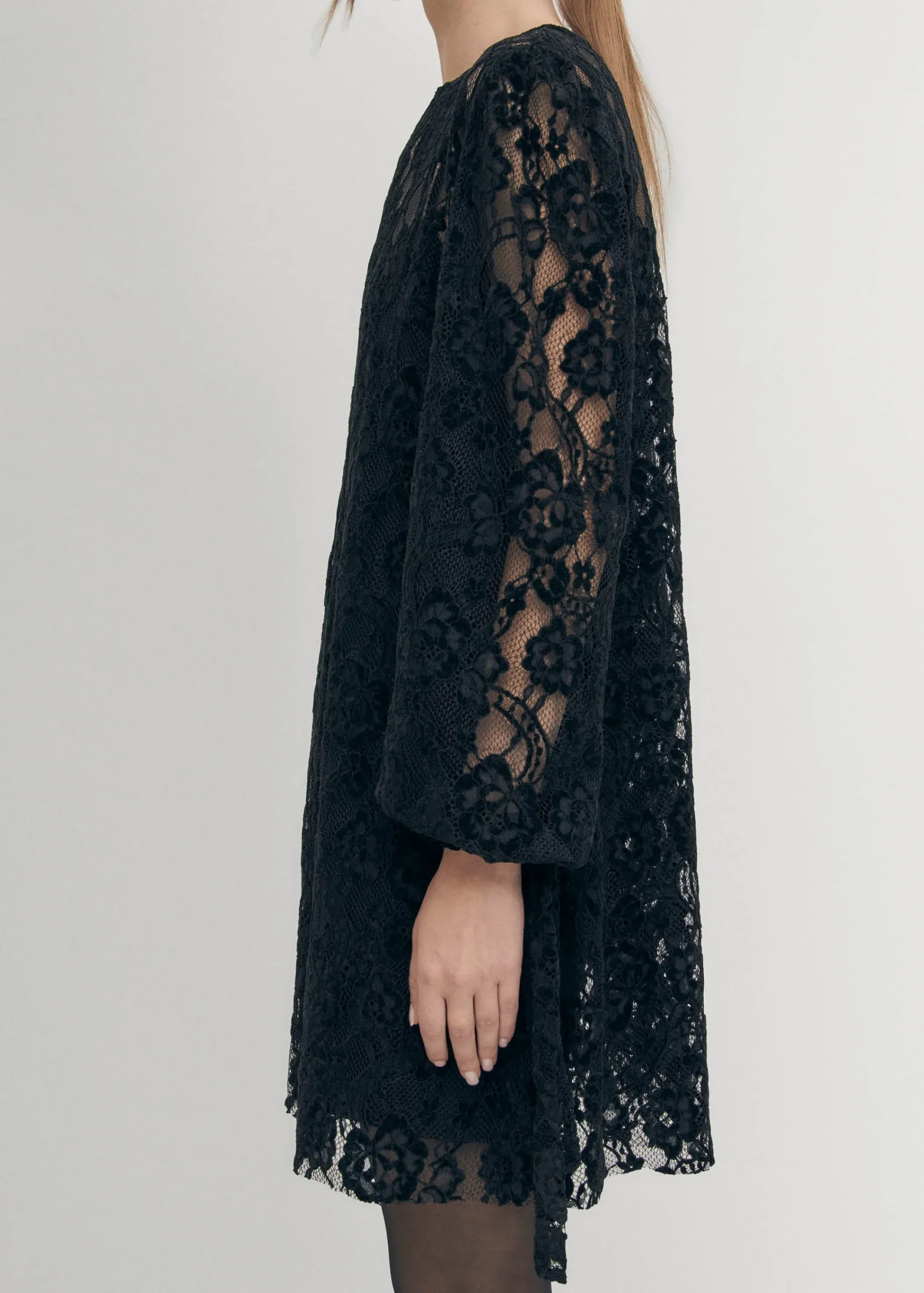 Dablon Lace Black Dress|ALOHAS Discount