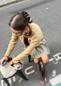 East Coffee Brown Leather Boots|ALOHAS Sale