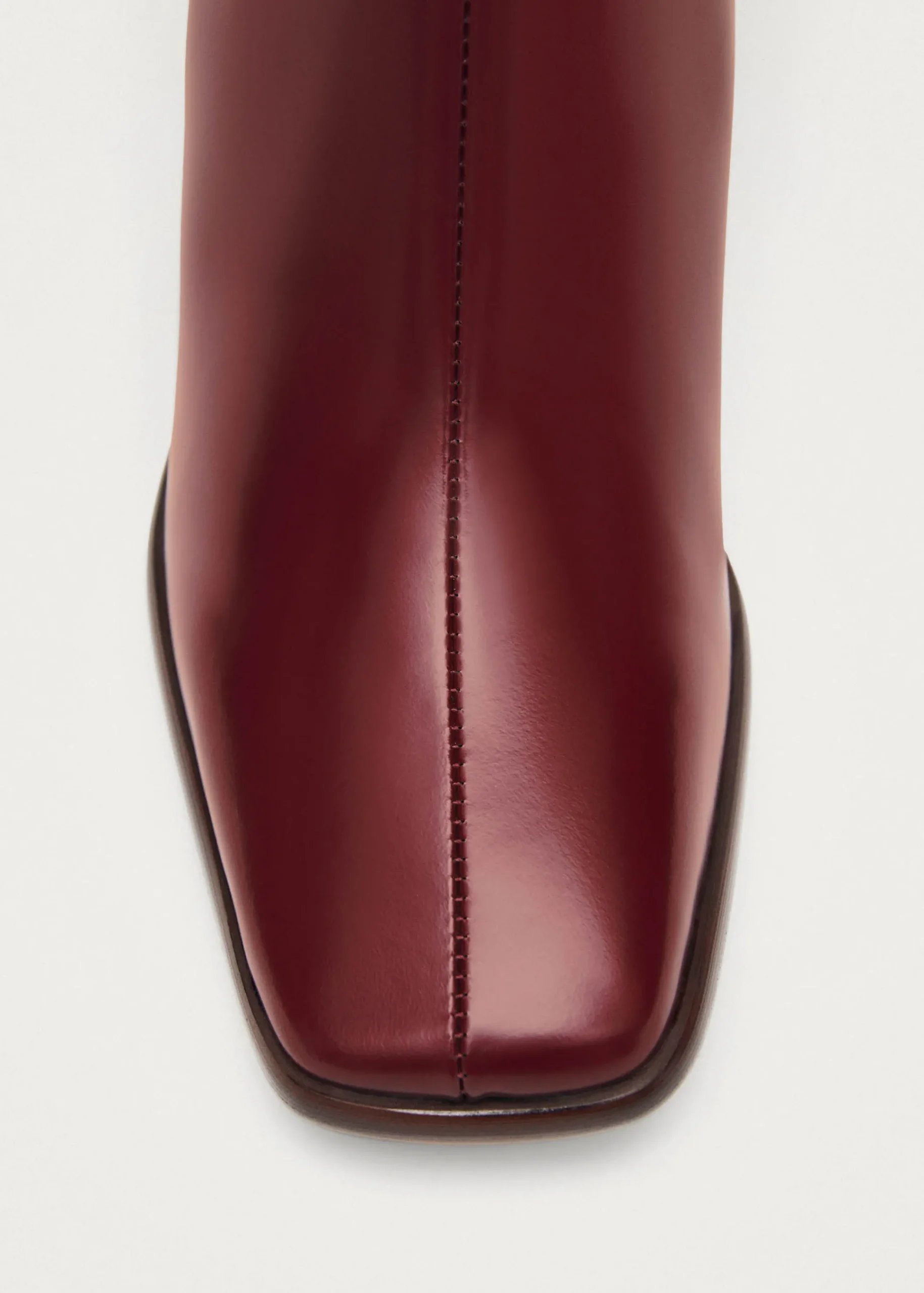 East Sleek Burgundy Leather Boots|ALOHAS Fashion