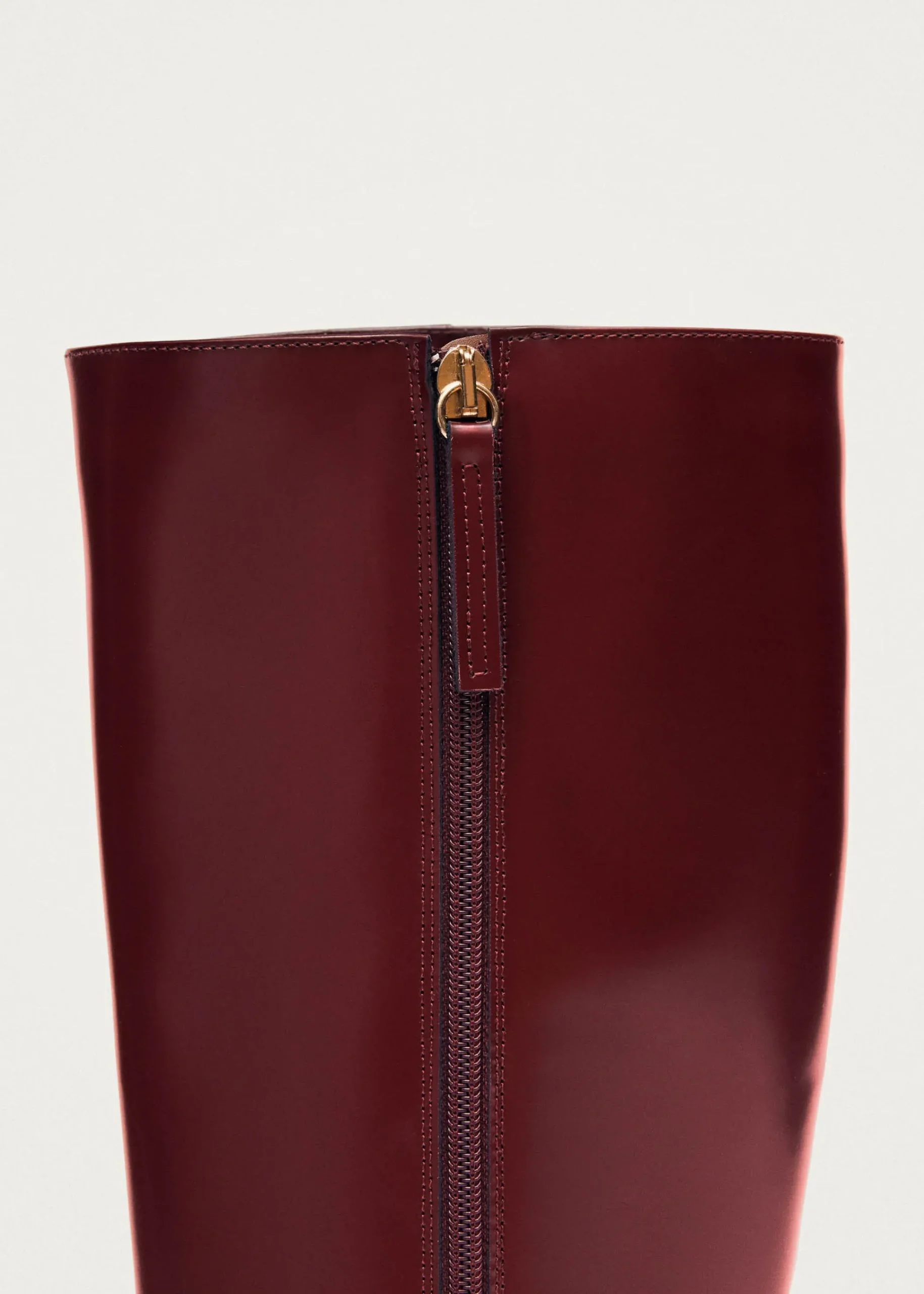 East Sleek Burgundy Leather Boots|ALOHAS Fashion