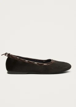Gill Soft Brown Leather Ballet Flats|ALOHAS New