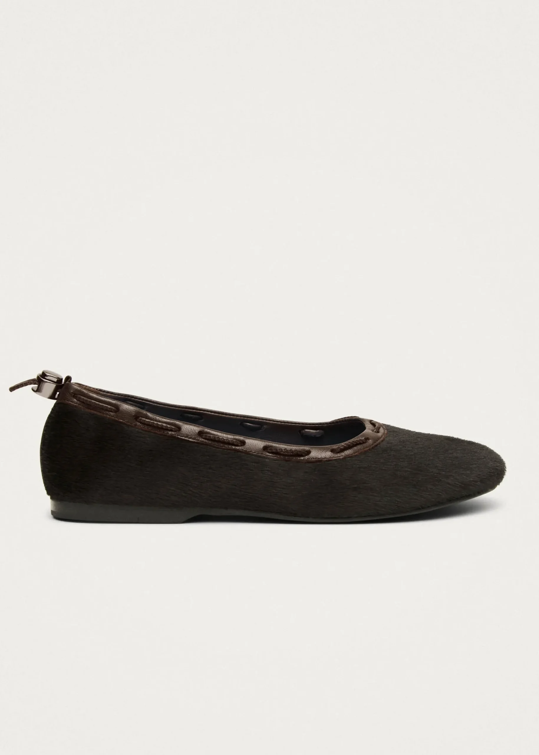 Gill Soft Brown Leather Ballet Flats|ALOHAS New