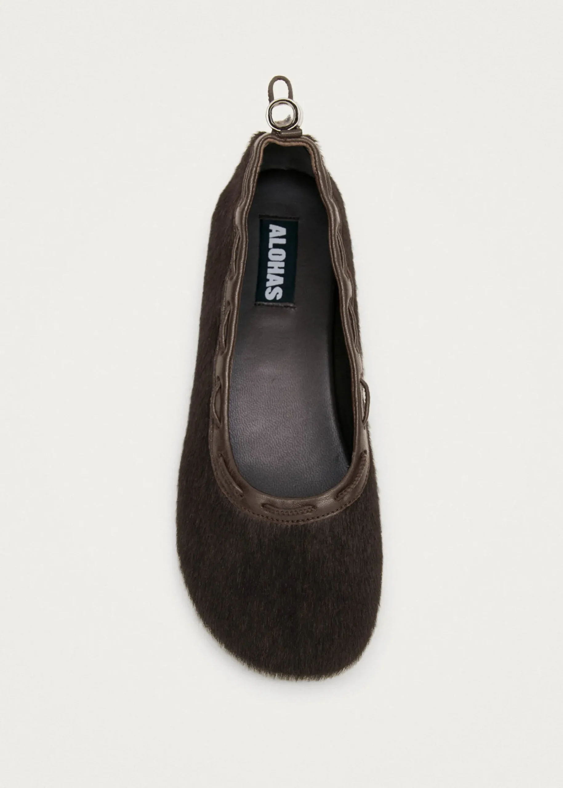 Gill Soft Brown Leather Ballet Flats|ALOHAS New