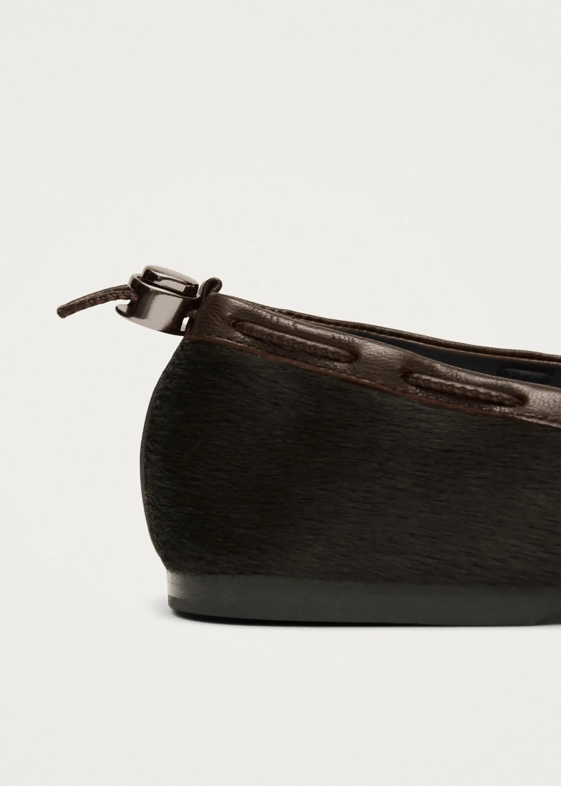 Gill Soft Brown Leather Ballet Flats|ALOHAS New
