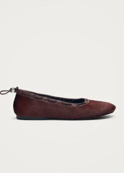 Gill Soft Burgundy Leather Ballet Flats|ALOHAS Best