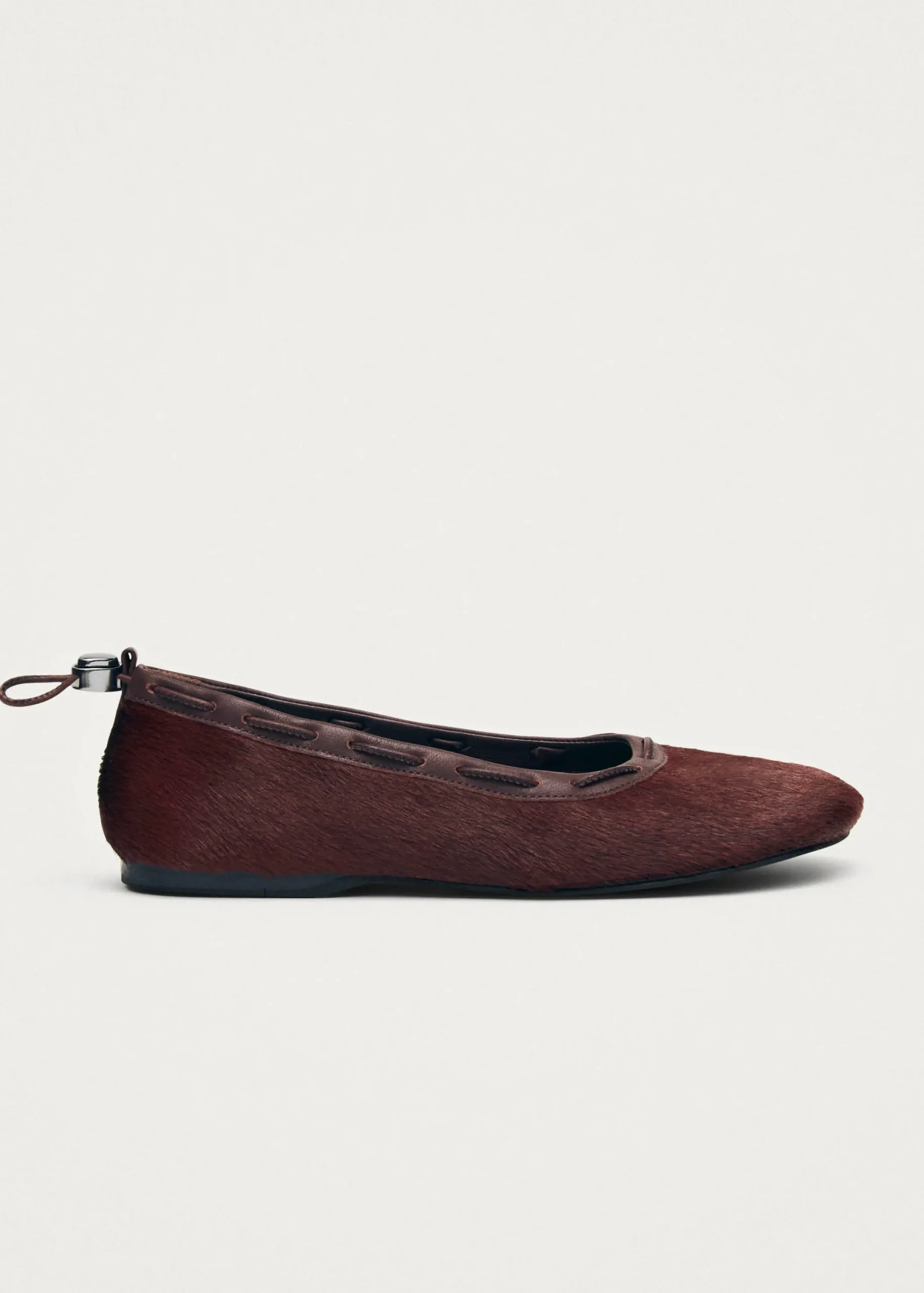 Gill Soft Burgundy Leather Ballet Flats|ALOHAS Best