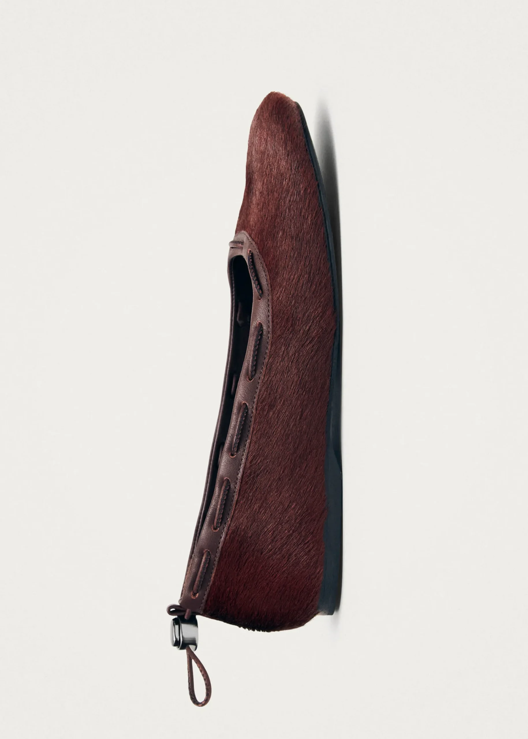Gill Soft Burgundy Leather Ballet Flats|ALOHAS Best