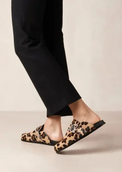 Halia Soft Beige Leather Mules|ALOHAS Clearance
