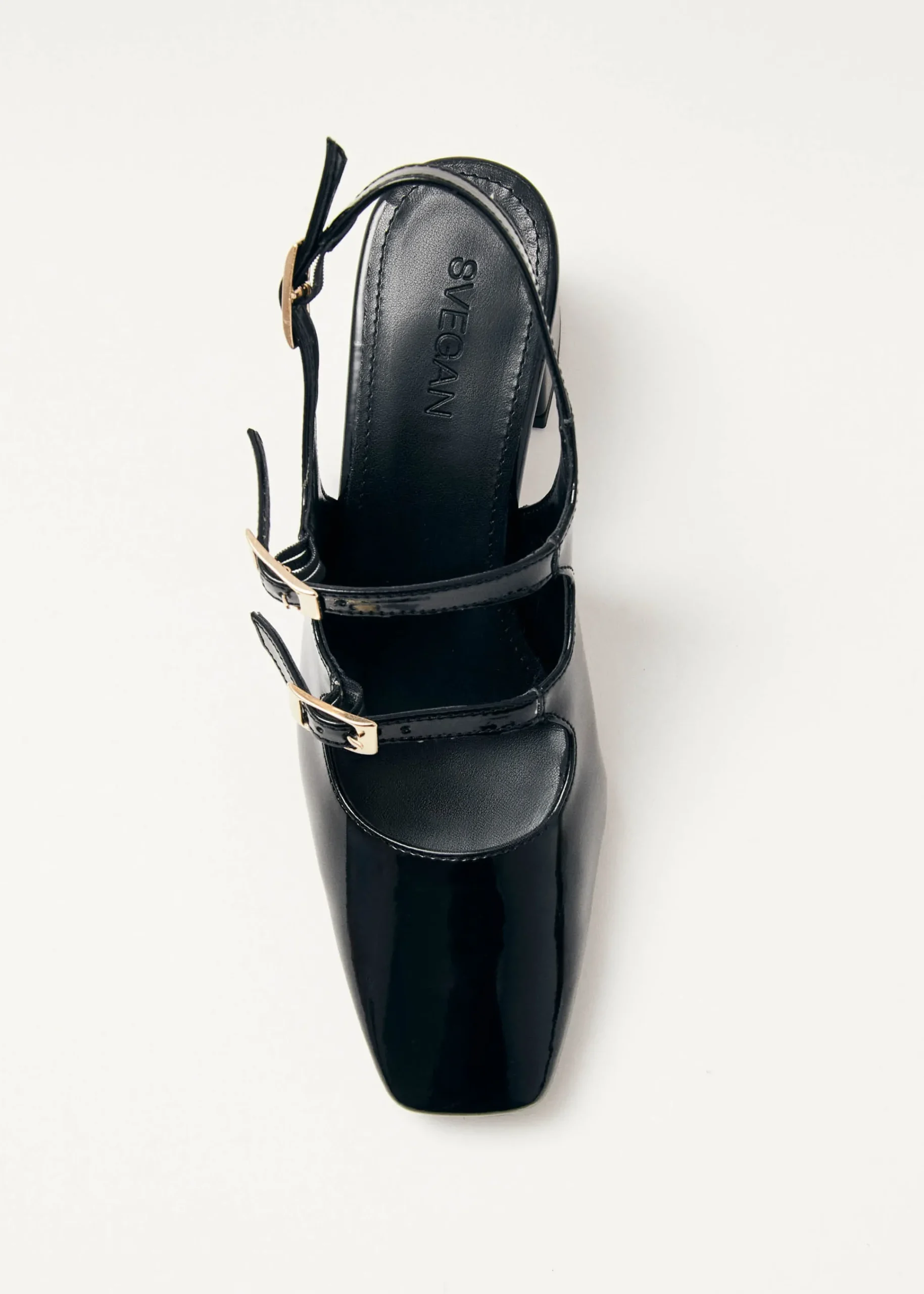 Hanna Onix Black Vegan Leather Pumps|ALOHAS Outlet