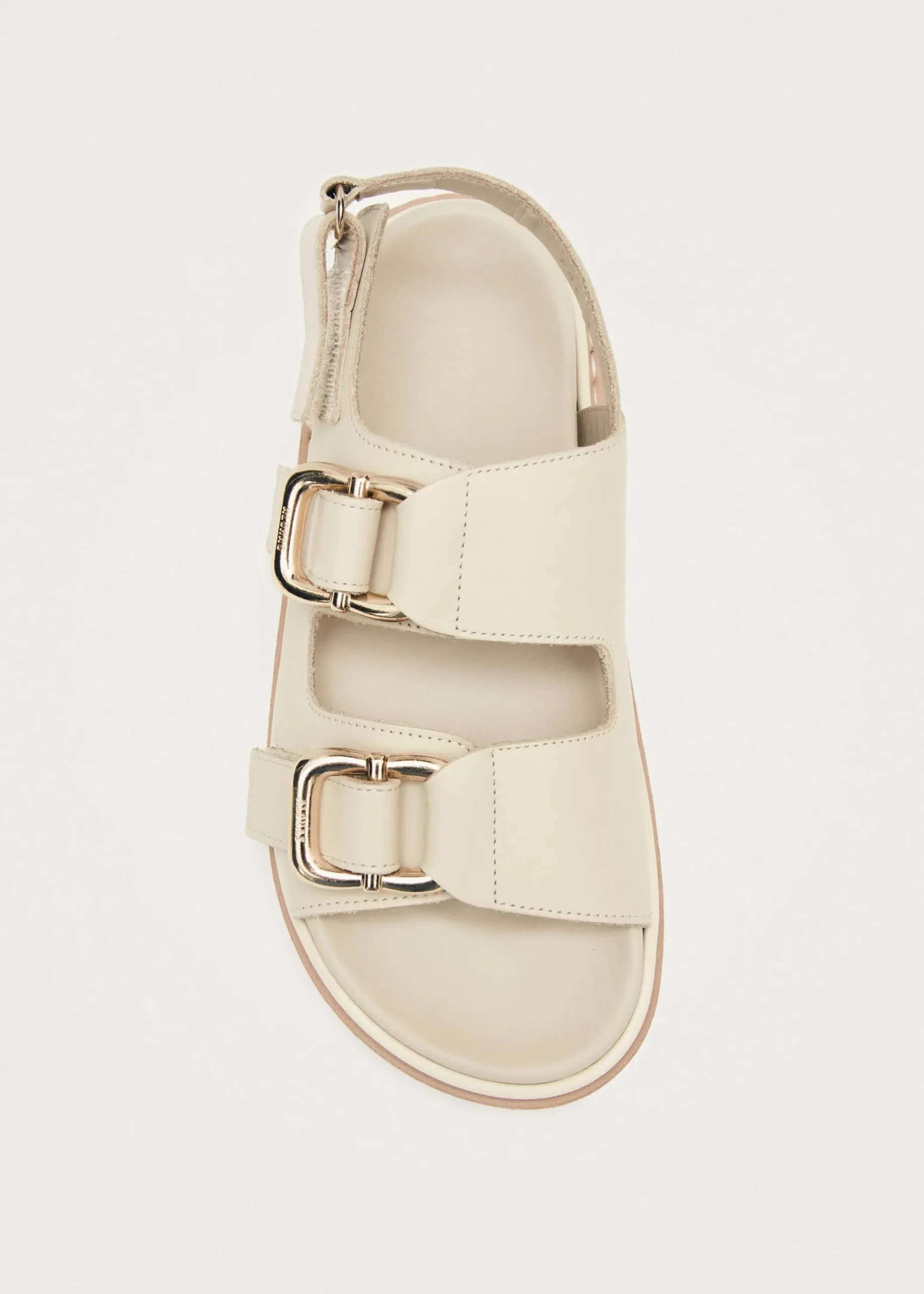 Harper Cream Leather Sandals|ALOHAS New