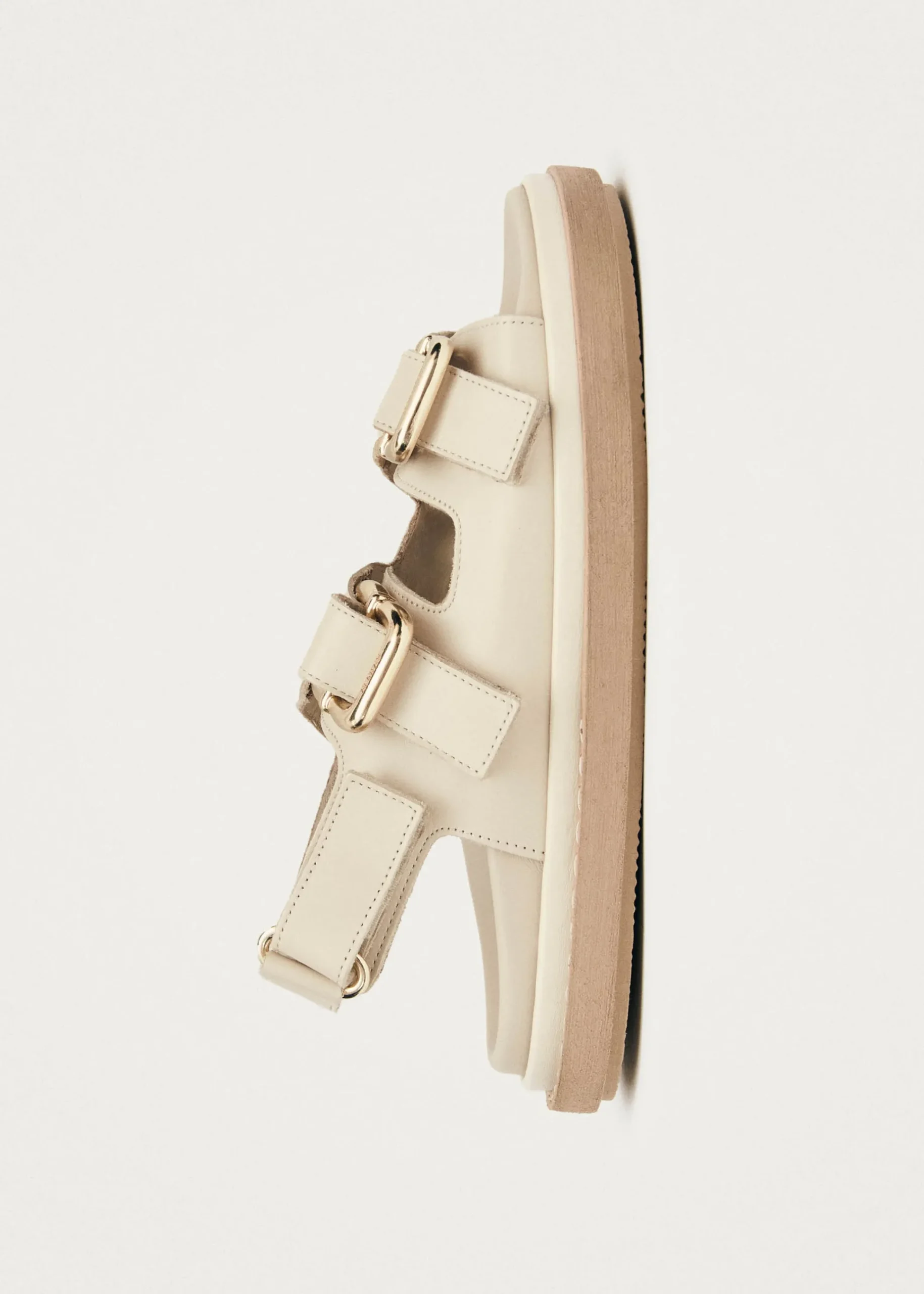 Harper Cream Leather Sandals|ALOHAS New