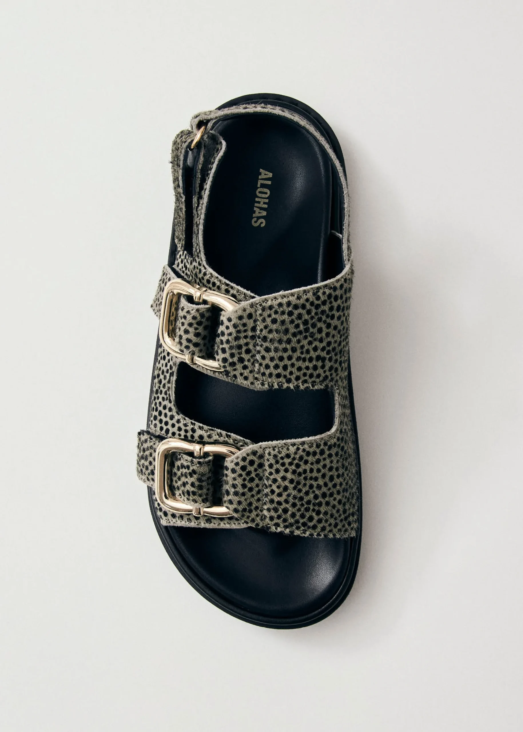 Harper Soft Grey Leather Sandals|ALOHAS Online