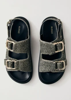 Harper Soft Grey Leather Sandals|ALOHAS Online