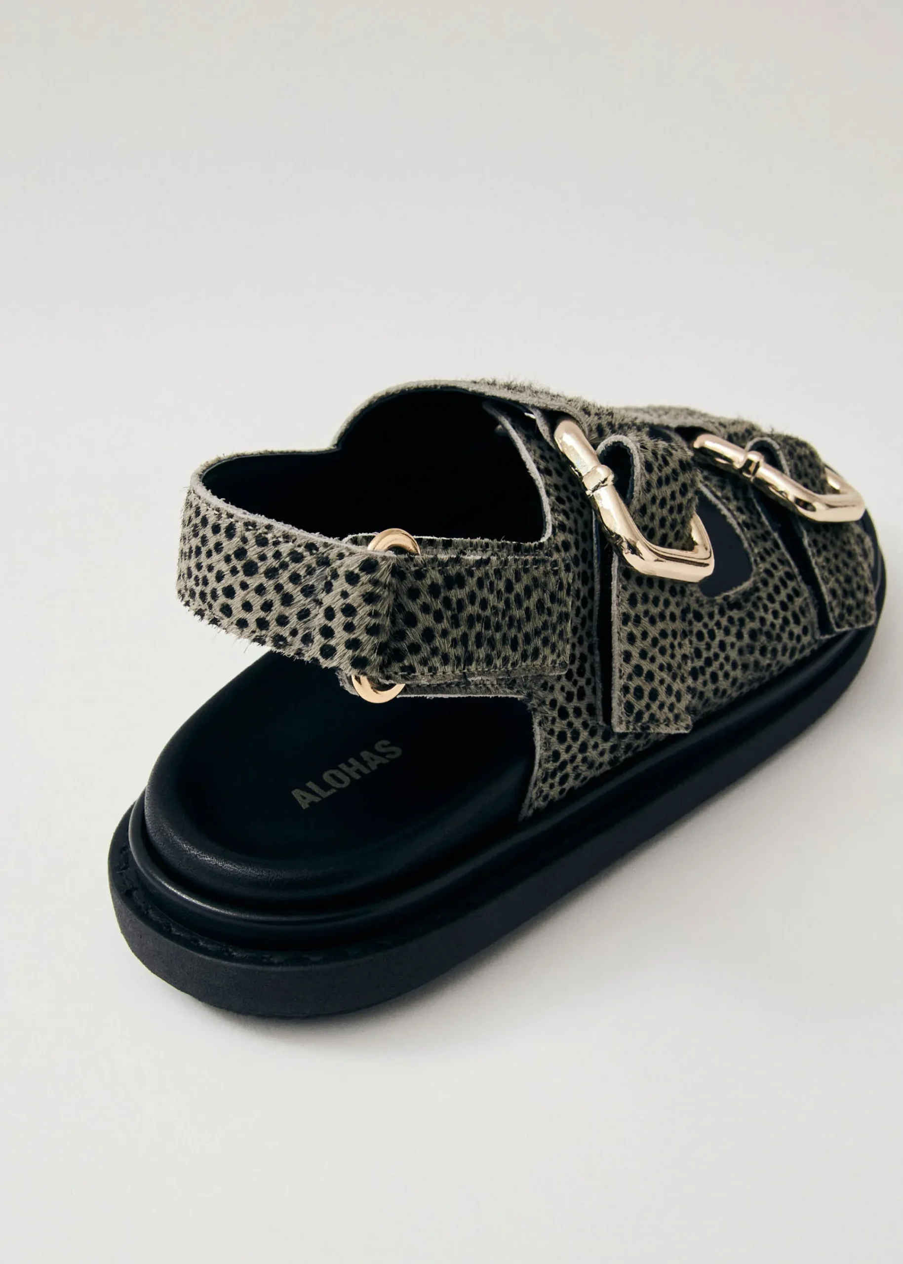 Harper Soft Grey Leather Sandals|ALOHAS Online