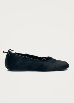 Hollis Soft Black Leather Ballet Flats|ALOHAS Sale