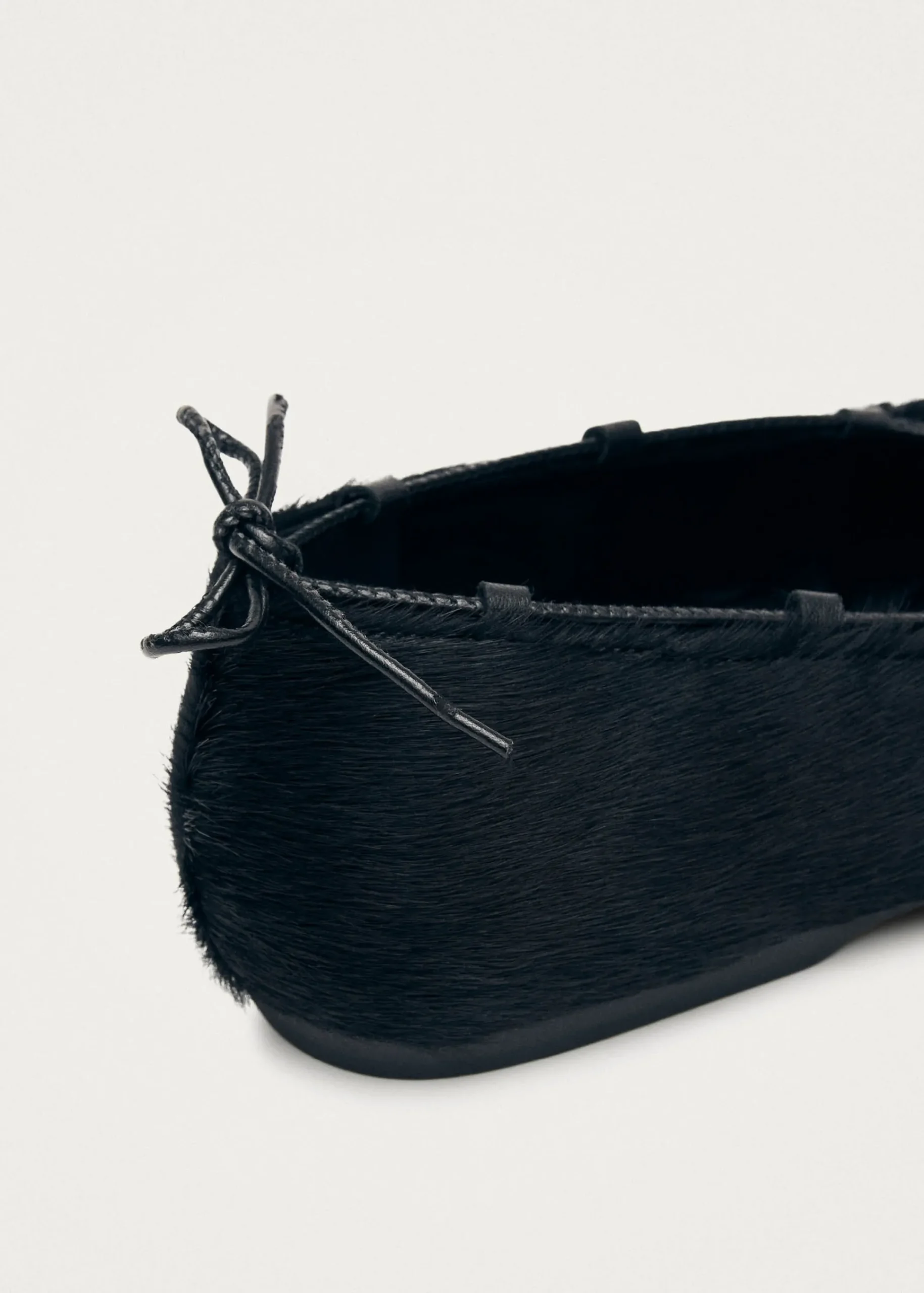 Hollis Soft Black Leather Ballet Flats|ALOHAS Sale