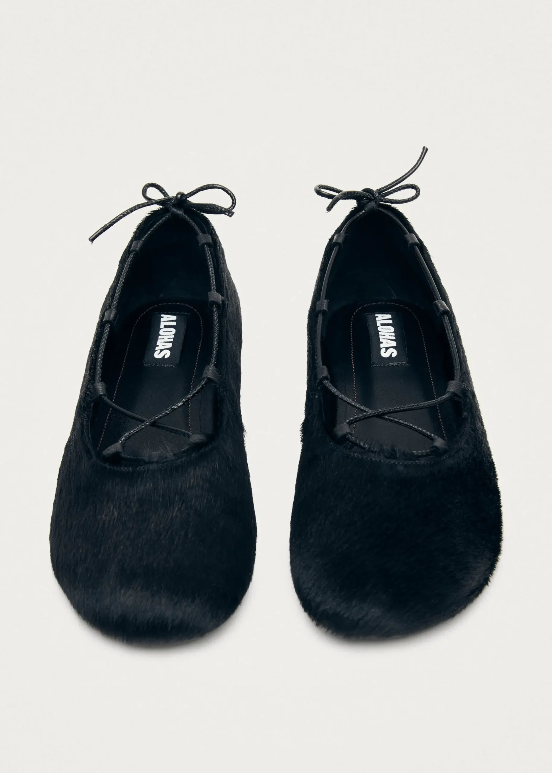 Hollis Soft Black Leather Ballet Flats|ALOHAS Sale
