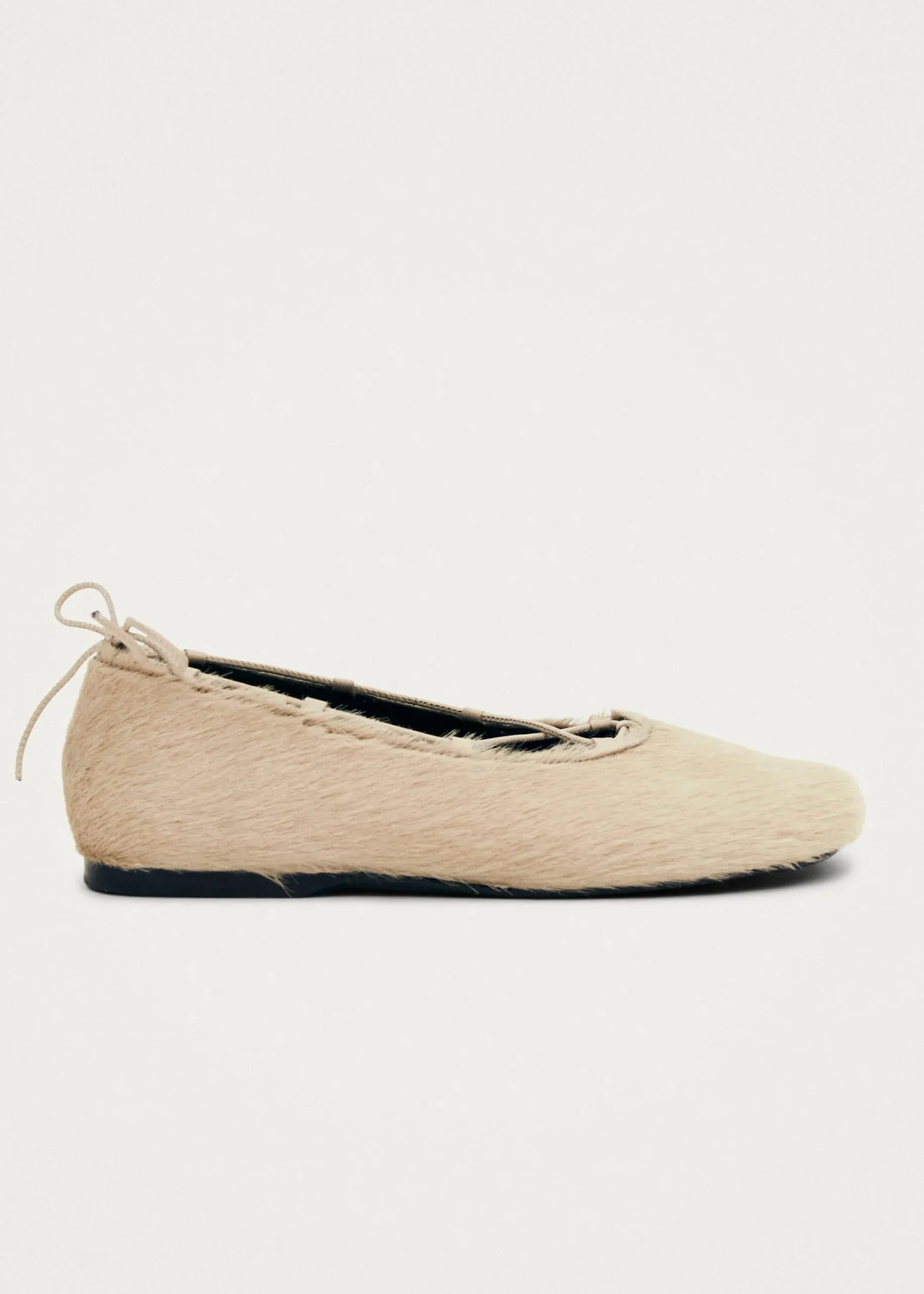 Hollis Soft Cream Leather Ballet Flats|ALOHAS Best