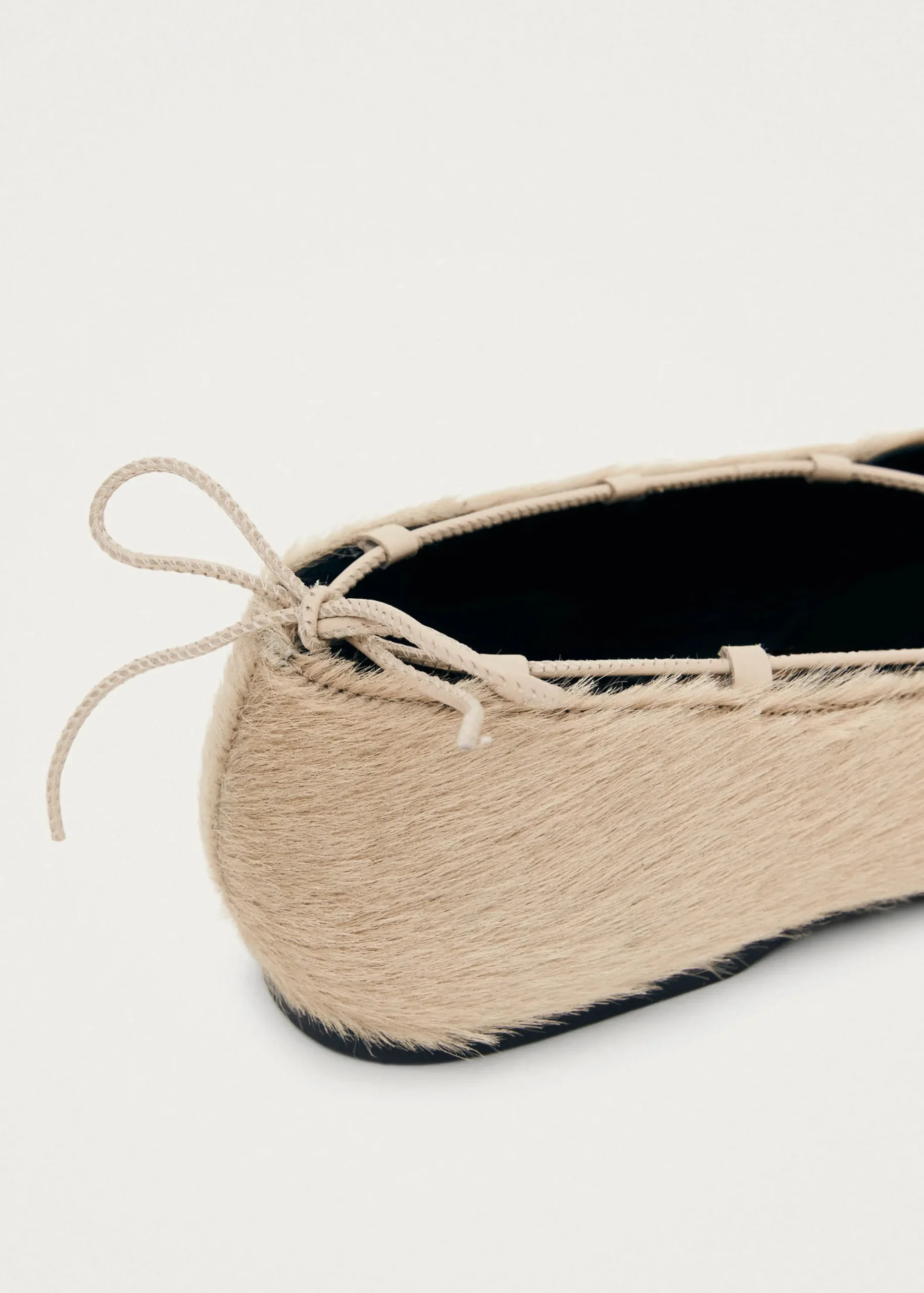 Hollis Soft Cream Leather Ballet Flats|ALOHAS Best