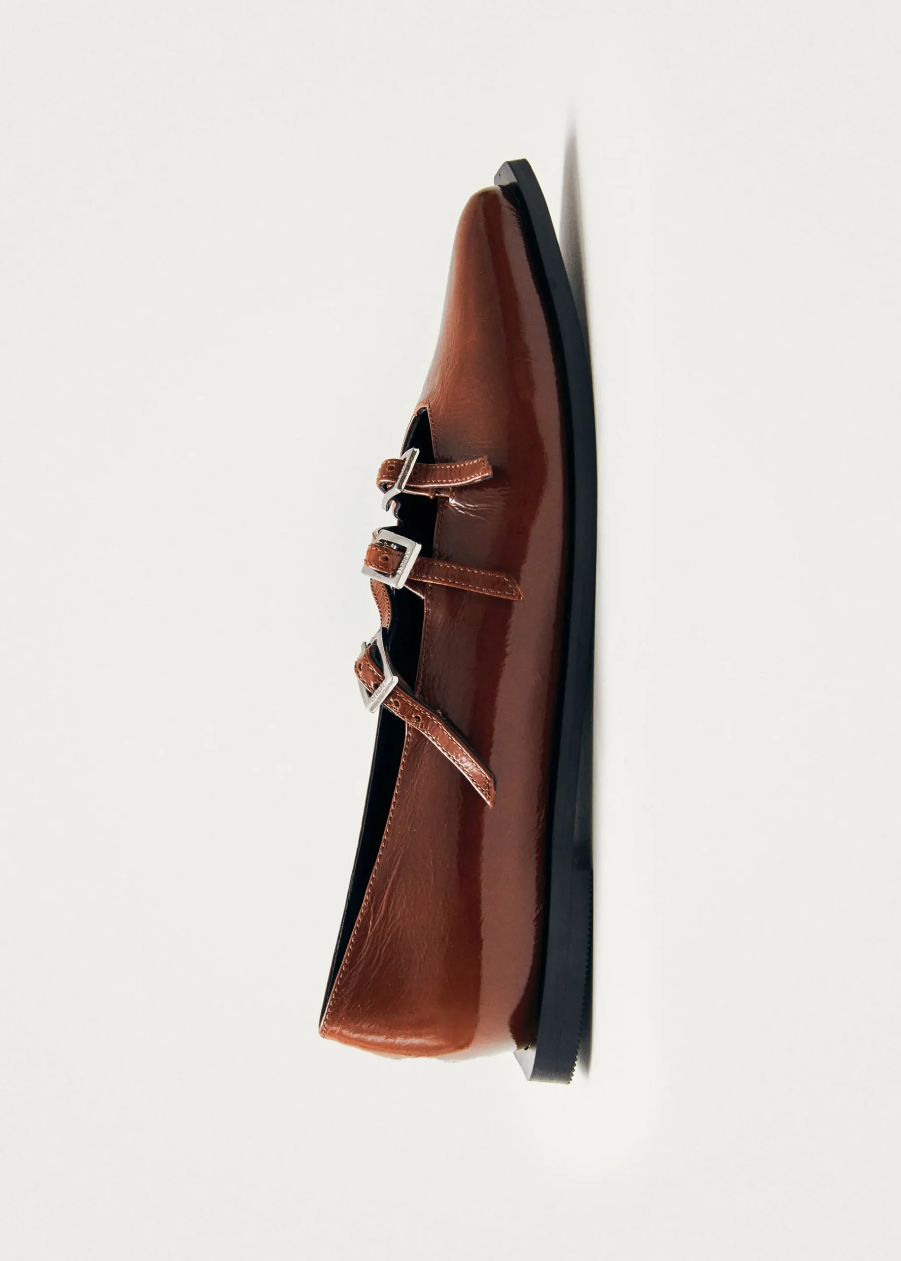 Jive Onix Brown Leather Ballet Flats|ALOHAS Outlet