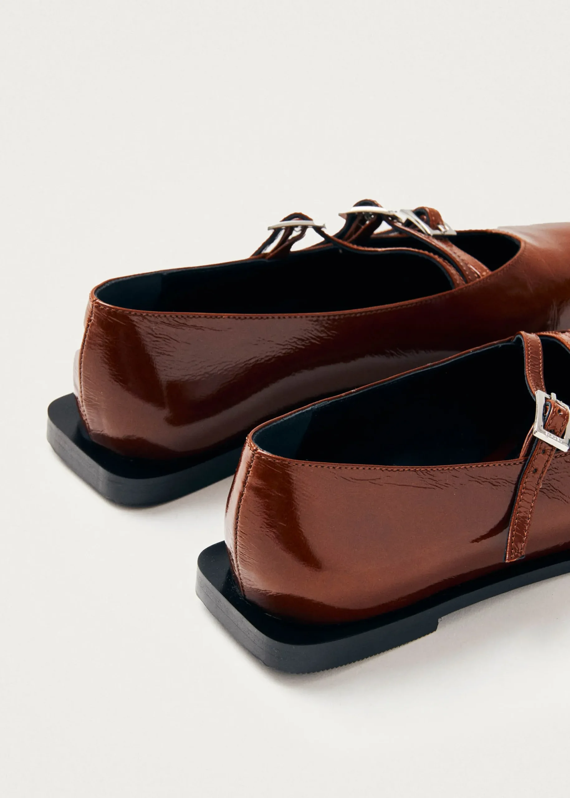 Jive Onix Brown Leather Ballet Flats|ALOHAS Outlet