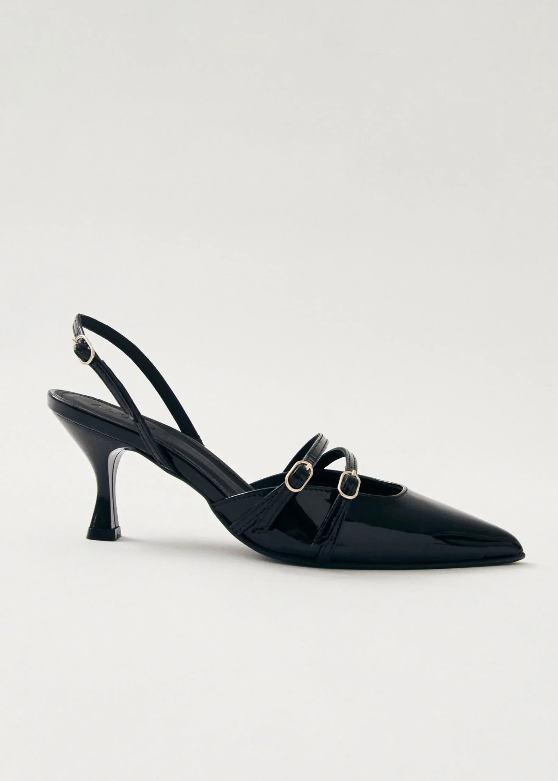 Joelle Onix Black Leather Pumps|ALOHAS Discount
