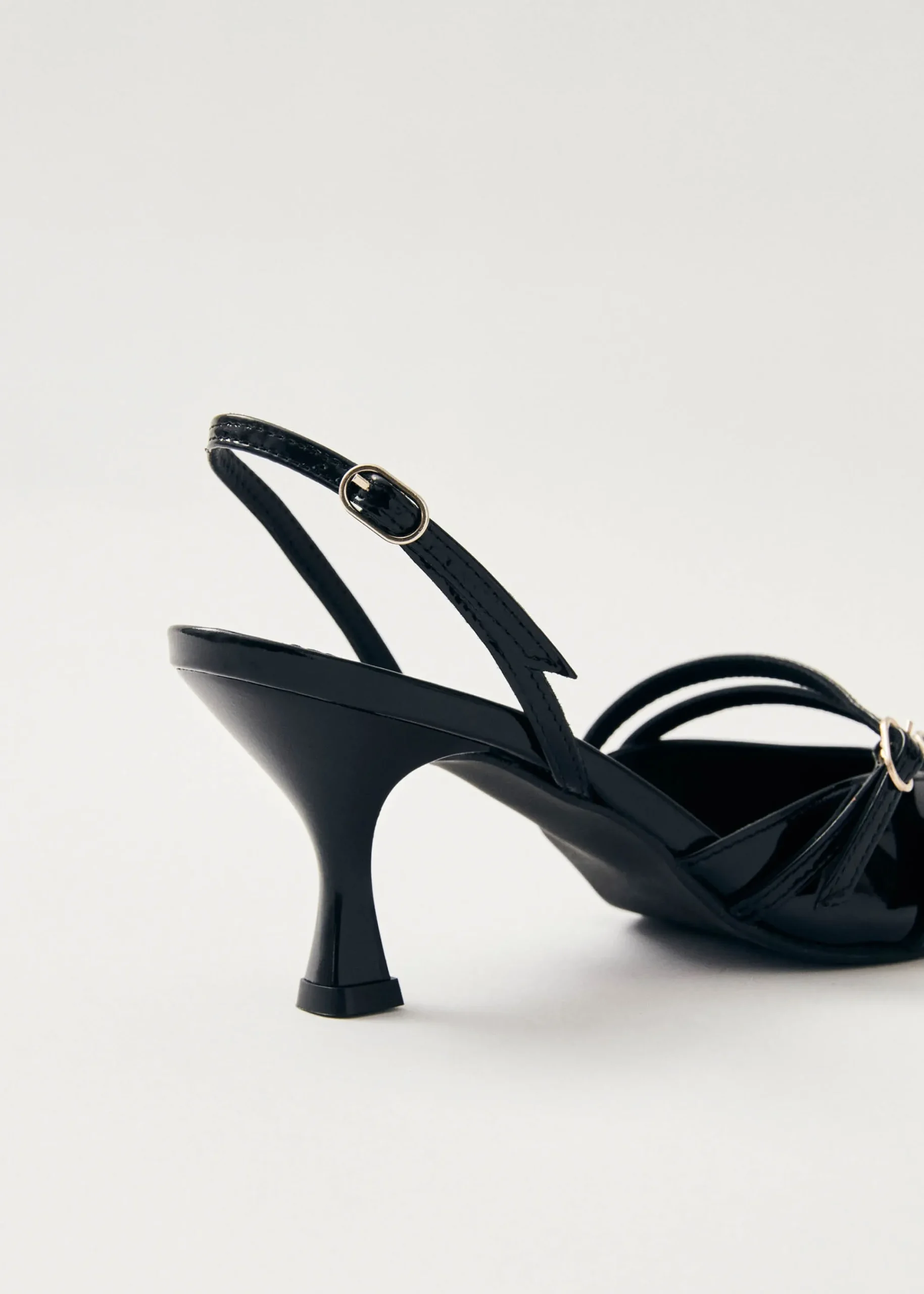 Joelle Onix Black Leather Pumps|ALOHAS Discount