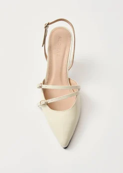 Joelle Onix Cream Leather Pumps|ALOHAS Discount
