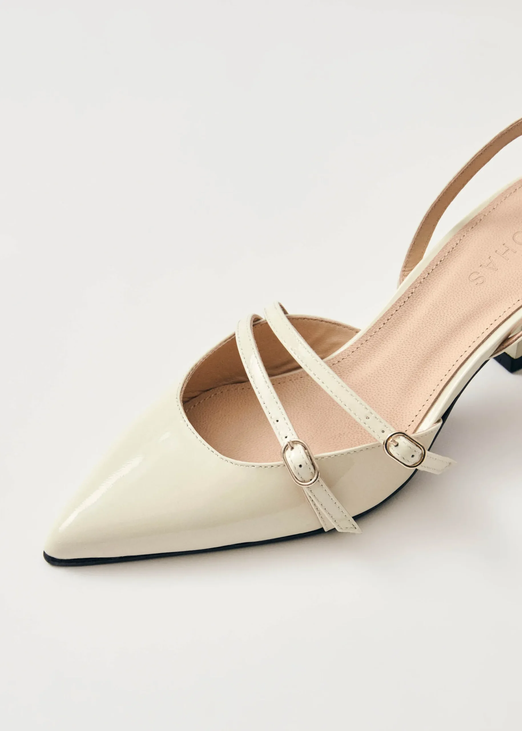 Joelle Onix Cream Leather Pumps|ALOHAS Discount