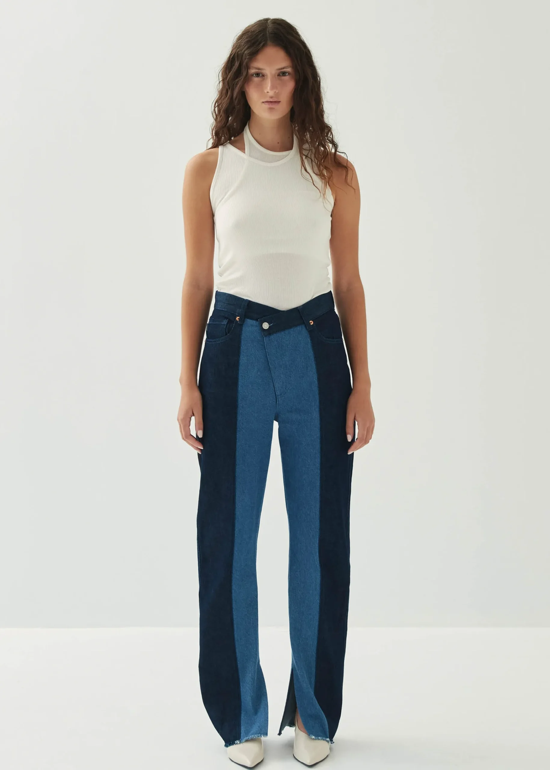 Kansas Bicolor Indigo Denim Trousers|ALOHAS Clearance