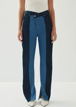 Kansas Bicolor Indigo Denim Trousers|ALOHAS Clearance
