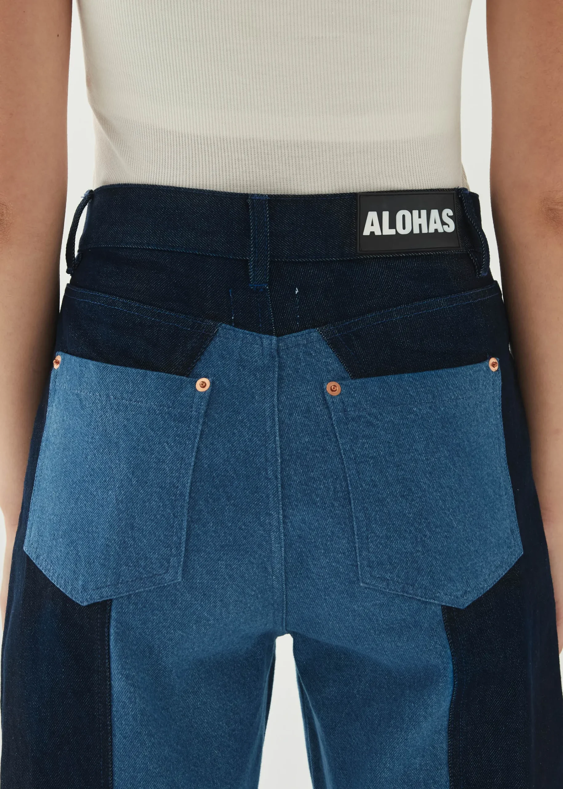 Kansas Bicolor Indigo Denim Trousers|ALOHAS Clearance