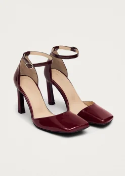 Liebe Onix Burgundy Leather Pumps|ALOHAS Clearance