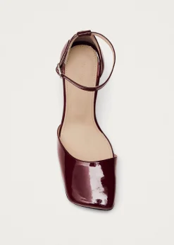Liebe Onix Burgundy Leather Pumps|ALOHAS Clearance