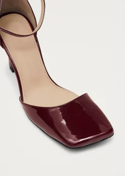 Liebe Onix Burgundy Leather Pumps|ALOHAS Clearance