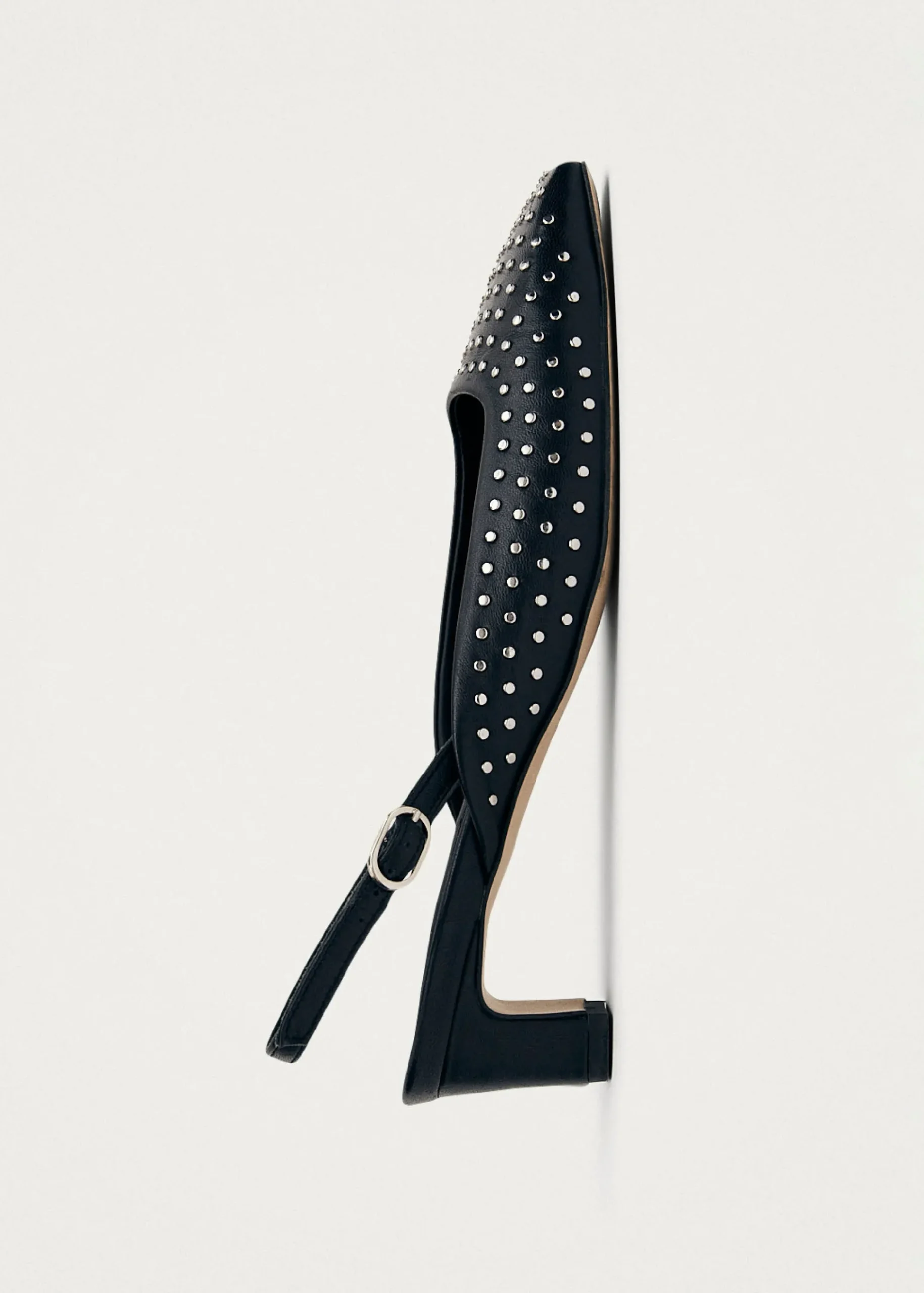 Lindy Studs Black Leather Pumps|ALOHAS Best